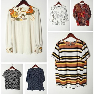 复古森系碎花学院风 女 纯色 套头衫 古着vintaga 衬衫