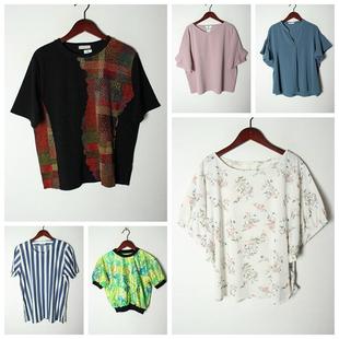 复古森系碎花学院风 女 纯色 套头衫 古着vintaga 衬衫