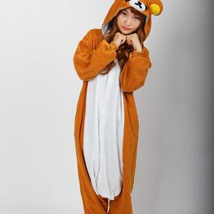 Onesie轻松熊迪士尼卡通动物连体睡衣情侣冬家居万圣节Rilakkuma