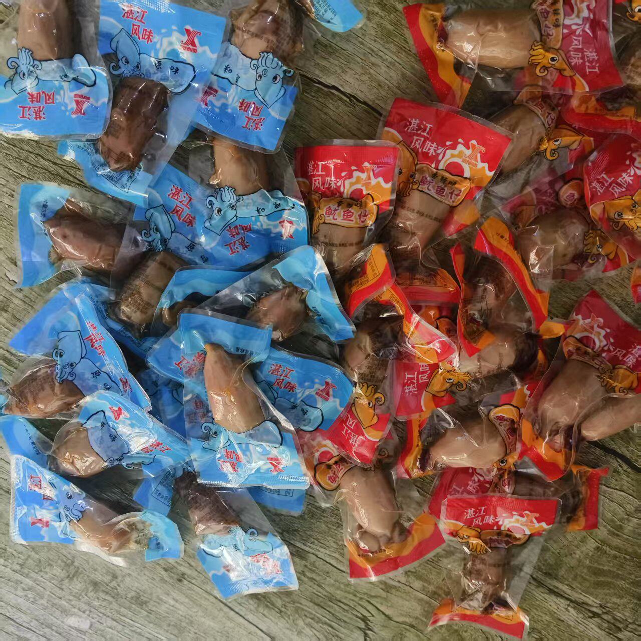 湛江风味特产 新顺牌 碳烤鱿鱼仔海鲜零食 开袋即食 500g包邮