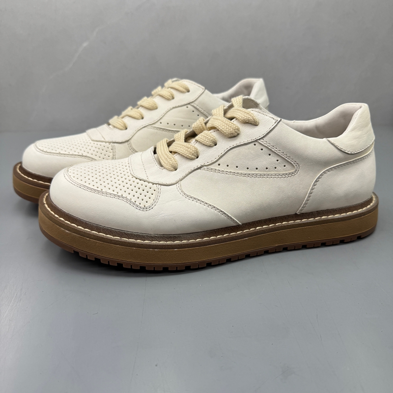 马皮男士新款运动休闲板鞋手工鞋