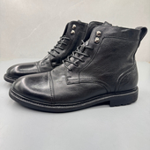 高端稀缺狠货外贸水洗牛皮男三接头皮靴户外复古工装 固特异马丁靴