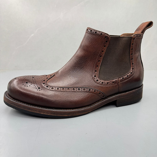 固特异水洗牛皮男马丁靴切尔西靴