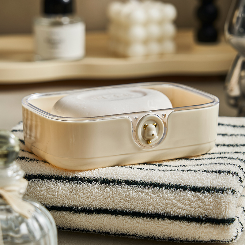 麦乐喜奶油风创意沥水双层肥皂盒