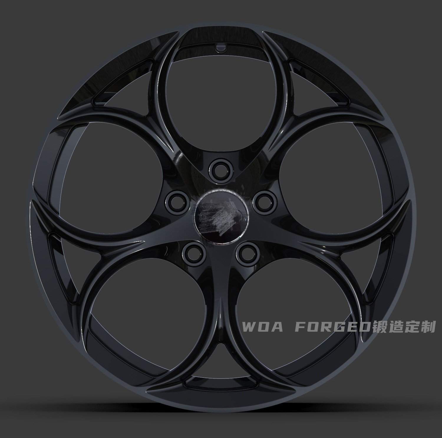 锻造轮毂阿尔法罗密欧四叶草1819寸改装cc思域高尔夫尚酷日韩德系