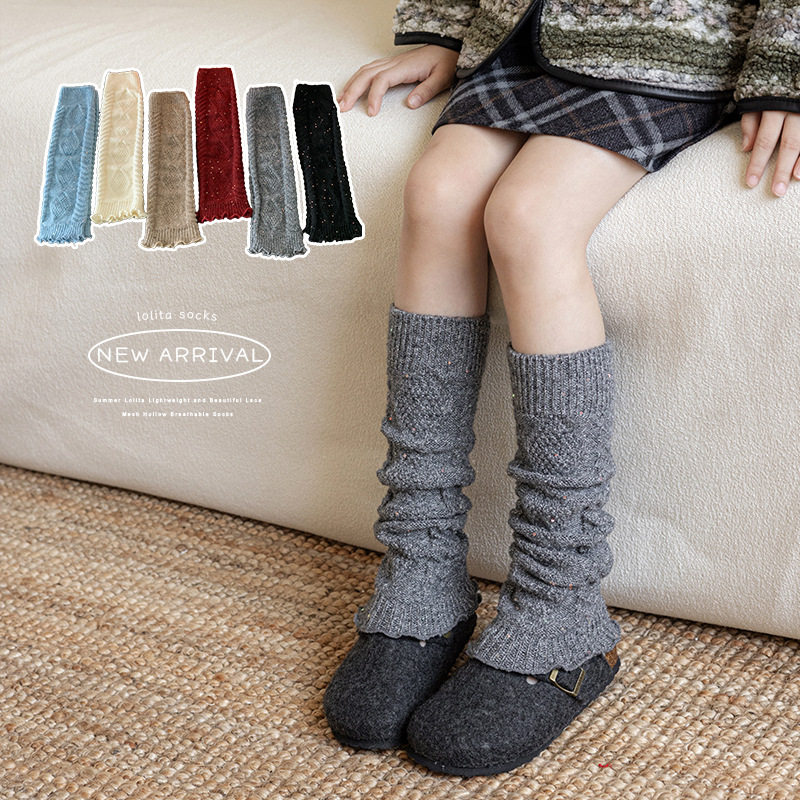 靴尚棉女童袜套亮片菱形堆堆袜羊毛加厚保暖针织韩系女孩小腿腿套,童装/婴儿装/亲子装,儿童袜子(0-16岁),淘宝优惠券,粉丝福利购,淘宝优惠卷