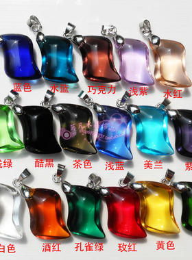 水晶紫色男女款卡扣吊坠