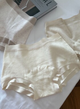 大码简约高级运动风18Cm加长裆A类婴儿棉中腰弹力女士平角裤