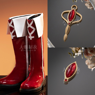 人形制衣cosplay道具定制鞋配件魔法少女佐仓杏子cos灵魂宝石靴子