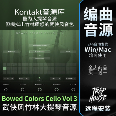 大提琴武侠风竹林音源库