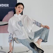 刺绣唐装 中国风女装 春改良衬衣国风衬衫 汉服女2025新款 新中式 上衣