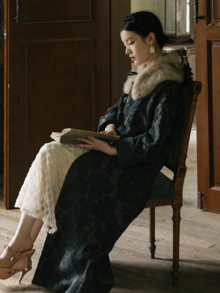 TANG WOMENS WINTER CLOTHES HANFU WOMENS WOMENS CHINESE STYLE WOMENS WEAR RETRO BUCKLE NATIONAL STYLE HIGH-END COAT NEW CHINESE COAT