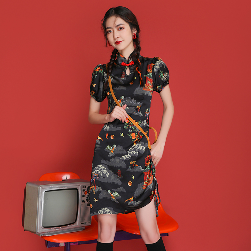 夏季年轻款国风少女旗袍