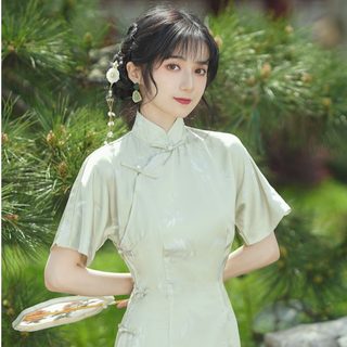 古法旗袍年轻少女款女夏款中国风女装小清新新中式甜美改良连衣裙