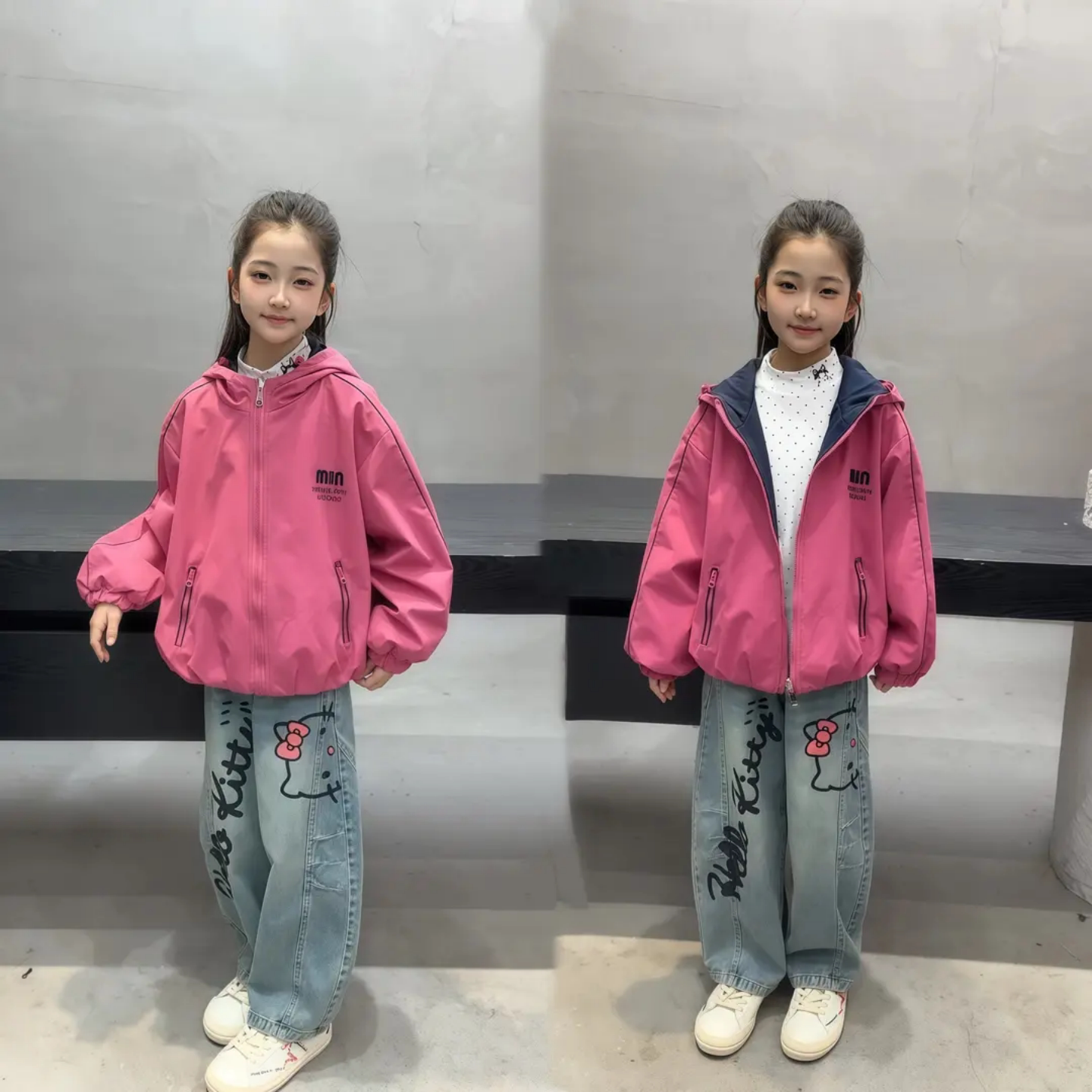 2026春季双面穿亲子冲锋衣套装