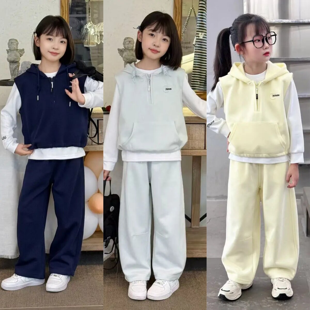 2026新款春秋马甲三件套