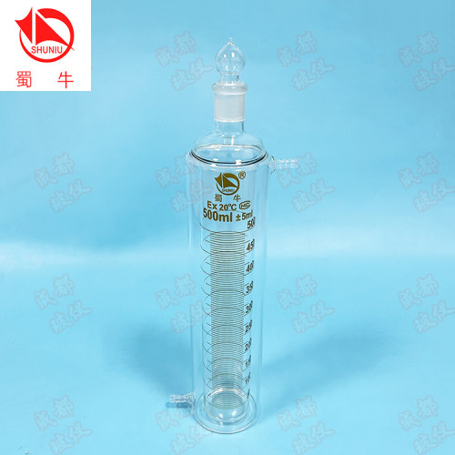 双层具塞量筒100ml250ml500ml1000ml2000ml夹套带盖量筒夹层量筒