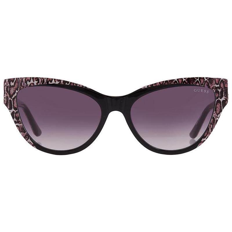 代购GUESS女士太阳镜防紫外线渐变镜片烟灰色镜片非偏光猫眼型