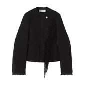 代购 LANVIN浪凡女士夹克保暖防风羊毛毛边秋冬通勤外套爆款 优雅