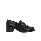 舒适轻便透气软底圆头套穿中坡跟小牛皮鞋 代购 Hereu女士便鞋 面