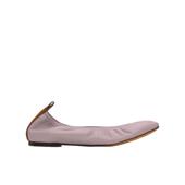 代购 LANVIN浪凡女士芭蕾鞋 软底轻便舒适透气小羊皮徽标压花