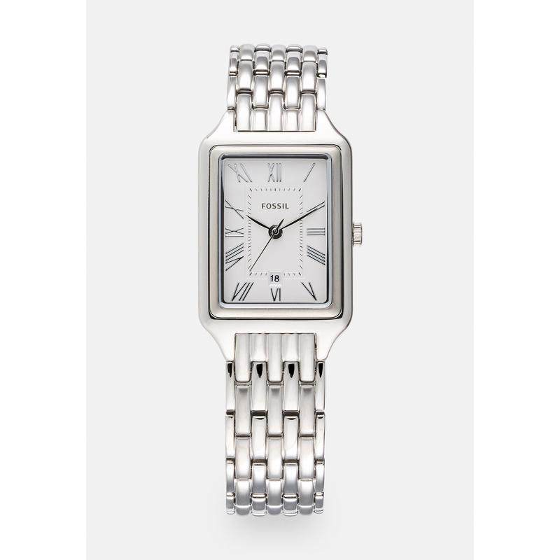 代购Fossil化石RAQUEL女士腕表防水日期指针计时金属钢带银色