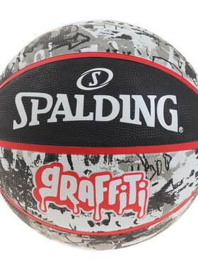 日本代购Spalding/斯伯丁篮球耐磨防滑6号涂鸦户外水泥地