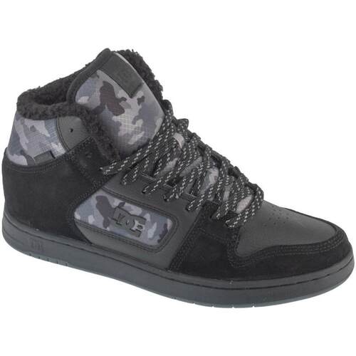 海外代购DC SHOES男士运动休闲鞋保暖加绒高帮迷彩拼接街头潮流