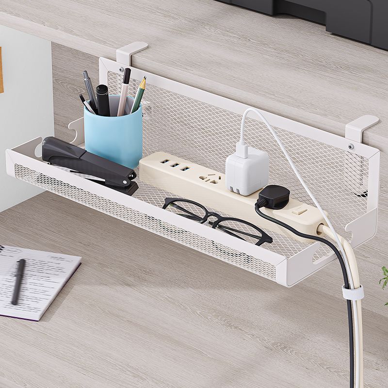 办公室桌上置物架桌面理线架免打孔排插收纳盒工位整理神器收纳架