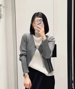 三宅风褶皱 看看のPLEATS 褶皱春秋薄款开衫薄款外套上衣女 JO106