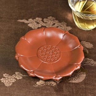 紫砂莲花 莲蓬 茶托 杯垫 杯托 壶承 壶托 干泡台 可养茶道配件