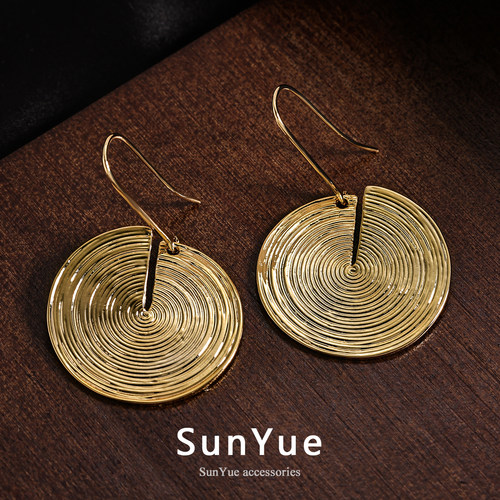 SUNYUE欧美高级感蚊香盘耳环