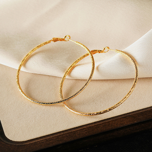 时尚 夸张大圈百搭简约设计爆款 银针耳环女 轻度定制 FRENCH