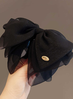 卡雪蝴蝶结发饰2025年新款大肠圈高级感气质马尾发绳后脑勺饰品