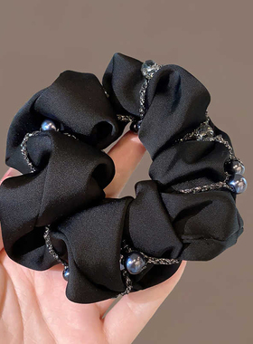 2025新款高级感水晶大肠发圈女气质扎头发头绳高弹力后脑勺发绳