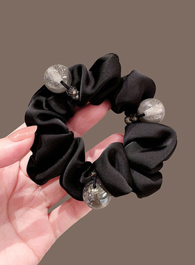 韩国2025新款高级感星空球大肠发圈气质时尚丸子头发绳头绳发饰品