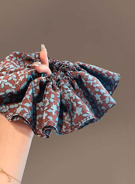 卡雪韩国发饰2025新款美拉德棕色咖啡色发圈大肠圈氛围感头饰发绳