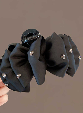 浪漫后脑勺泡泡抓夹女大号蓬松多层蝴蝶结发抓高级感鲨鱼夹子发夹