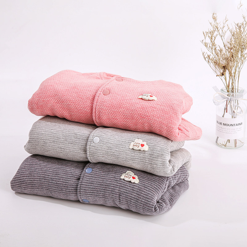 새로운 겨울 어린이 따뜻한 두꺼운 면화 코트 독일 벨벳 실크 면화 가디건-긴팔 탑 소년과 소녀 작은 면화 패딩 재킷