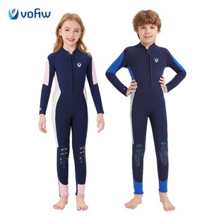 3.5MM儿童保暖潜水服连体长袖大码防晒男童女孩新款专业训练泳衣