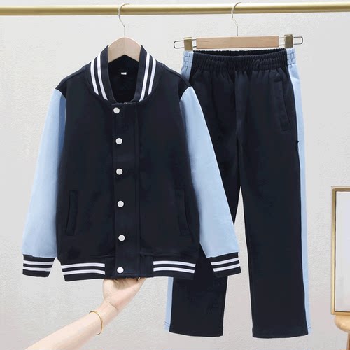 英伦学院风棒球服中小学生套装