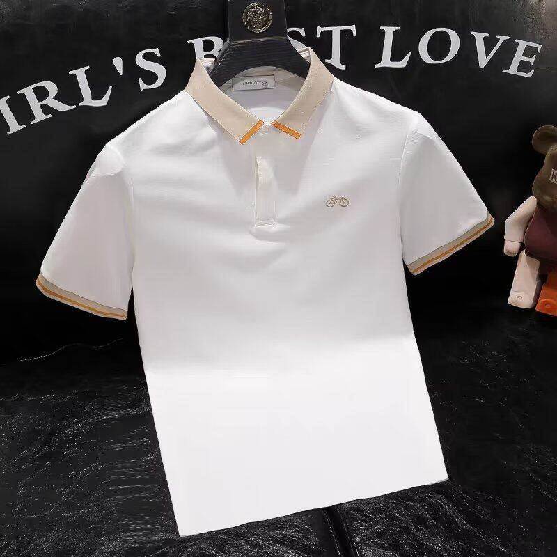 专柜品质翻领刺绣短袖polo衫男潮牌休闲t恤夏季新款男士带领上衣