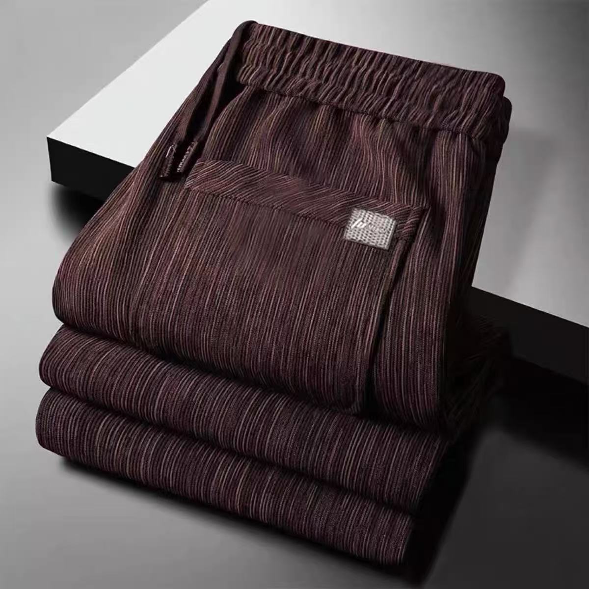 裤子男秋冬款加绒加厚九分运动裤潮流宽松束脚哈伦休闲裤2025新款