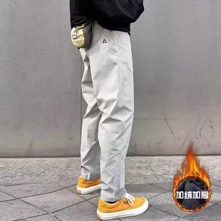 男女加绒休闲裤 裤 春秋机能三角白标宽松锥形工装 清仓捡漏户外爆款
