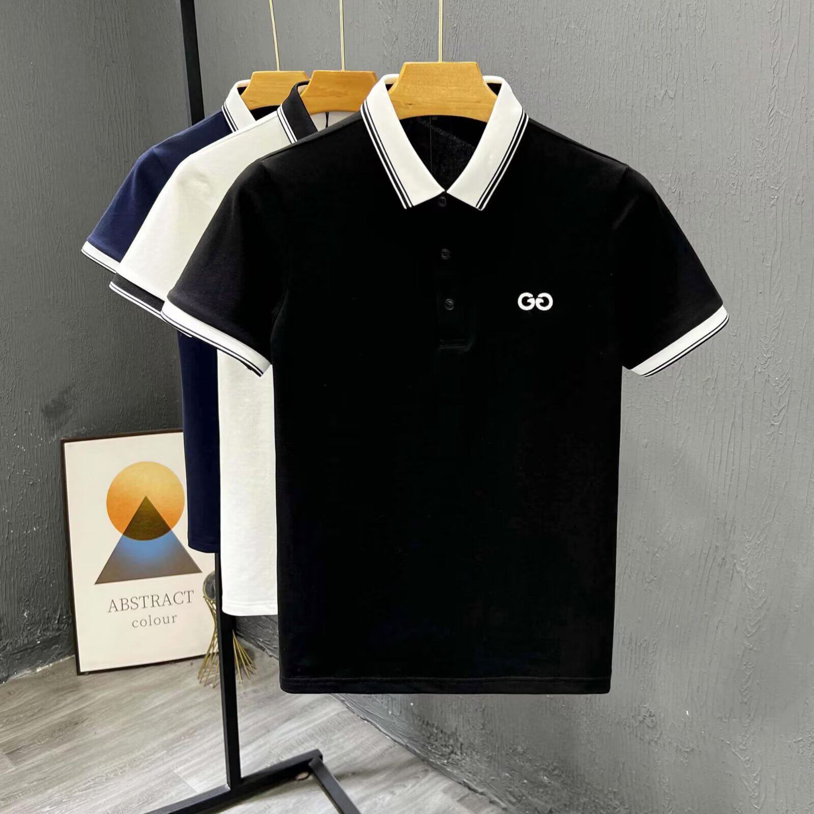潮流男士短袖POLO衫夏季简约凉感翻领T恤时尚休闲痞帅青年半截袖