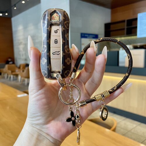 适用保时捷Macan玛卡车钥匙套911卡宴包718帕拉梅拉Panamera壳扣2