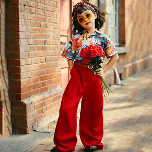 幼儿园儿童复古港风走秀演出服新款影楼男女童8090年代主题拍摄服