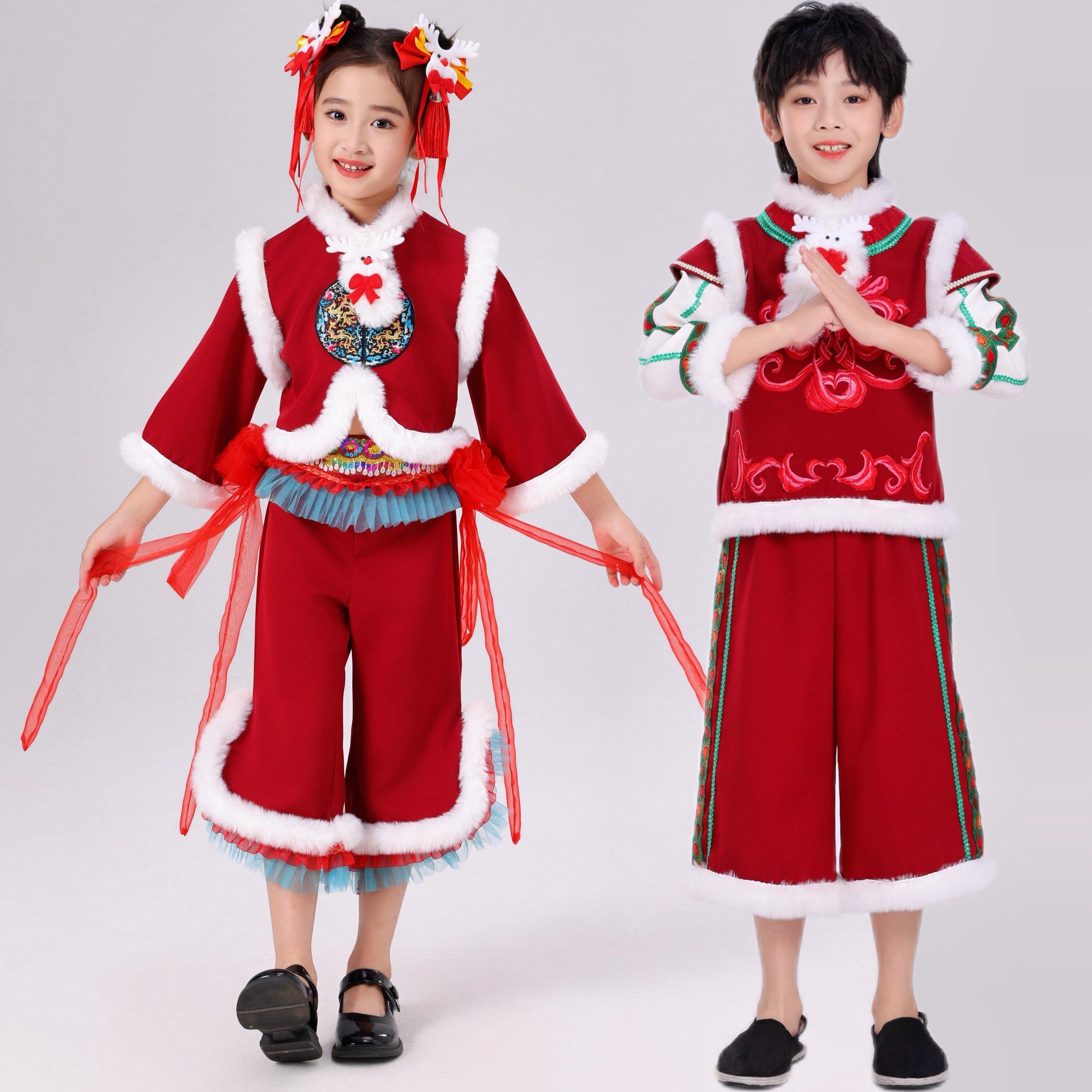 元旦喜庆开门红打鼓演出服