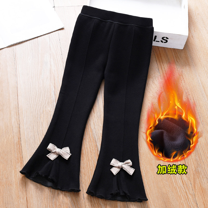 女童打底裤宝宝微喇叭裤小童长裤子加绒加厚秋冬款儿童裤洋气外穿,童装/婴儿装/亲子装,裤子,淘宝优惠券,粉丝福利购,淘宝优惠卷