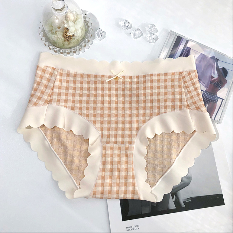 夏季简约内裤女士抗菌裆拼接三角裤舒柔亲肤薄款透气中腰无痕亲肤